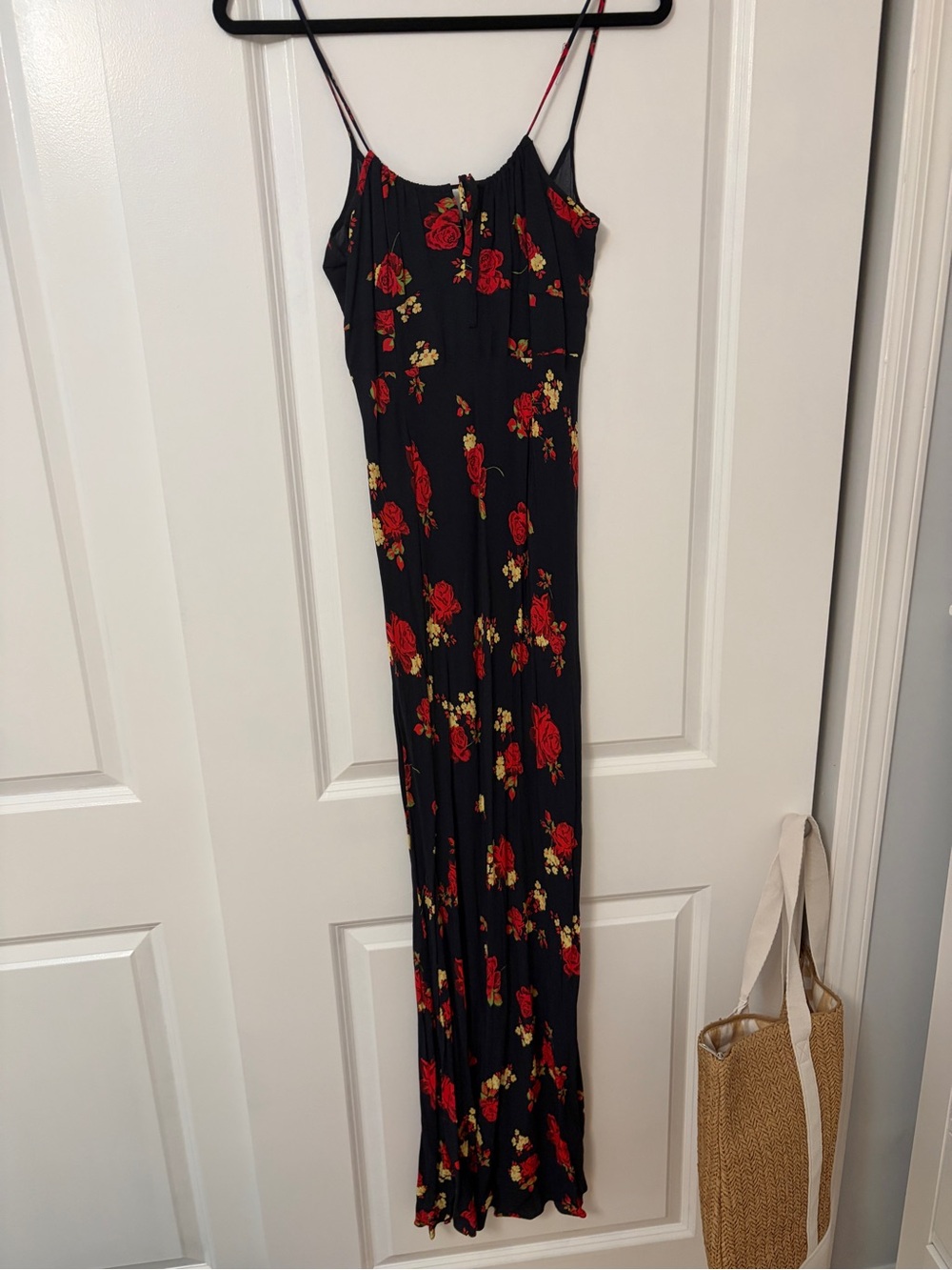 Sold out Favorite Daughter Navy Maxi Dress with Red and Yellow Rose Print